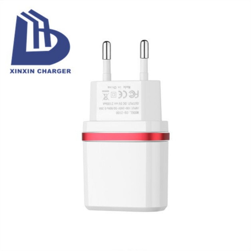 Szupergyors Wall Pd Charger hordozható töltő, 2.1A 2 portos töltő